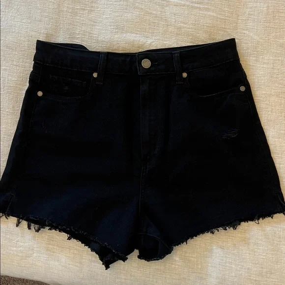 Paige Margot denim shorts black high waist sz30 - Picture 3 of 6